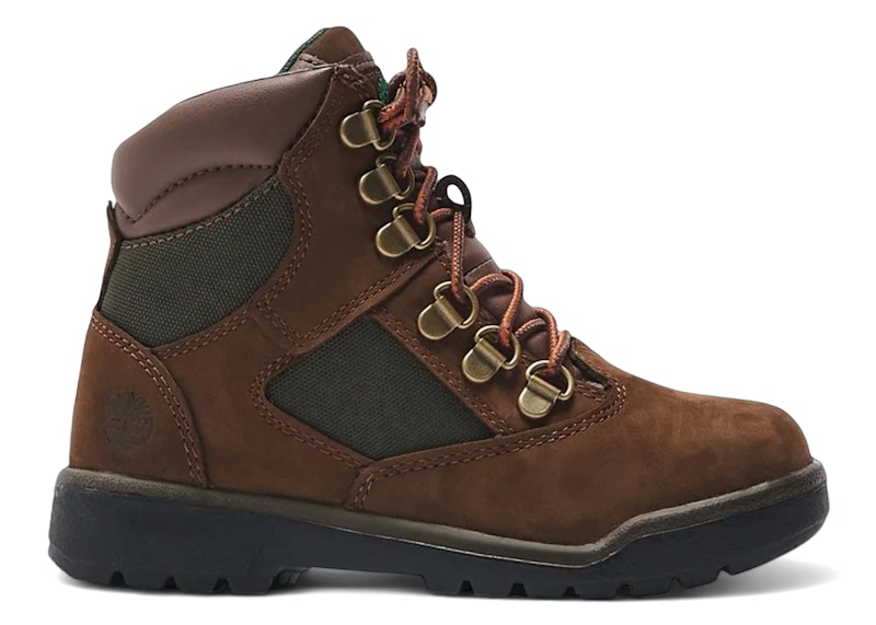 Pre-owned Timberland 6" Field Boot Olive Sneakers In Medium Brown/dark Olive