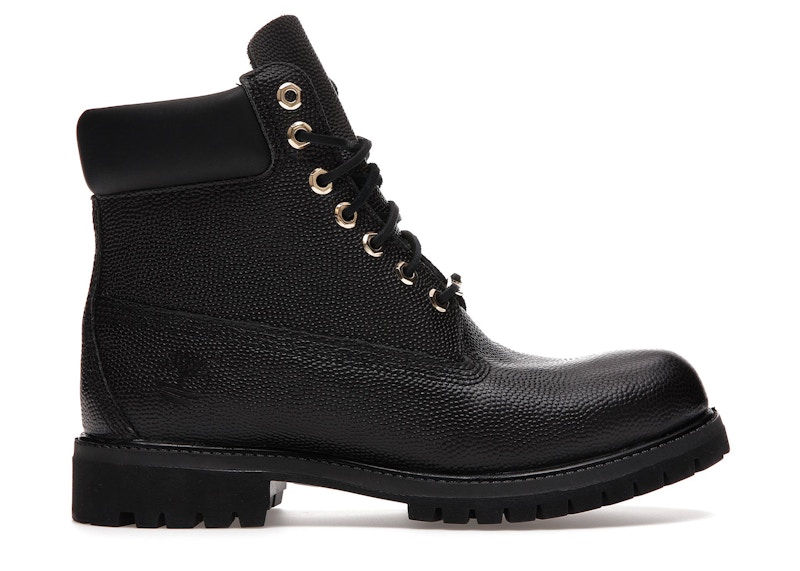 Black leather shop timberland boots