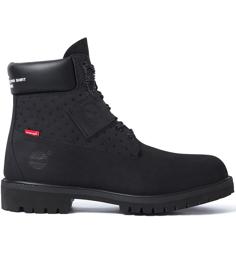 Timberland 6 Boot Supreme x Comme des Garcons Black Men s TB0A14LP US