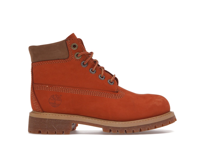 Orange leather 2025 timberland boots