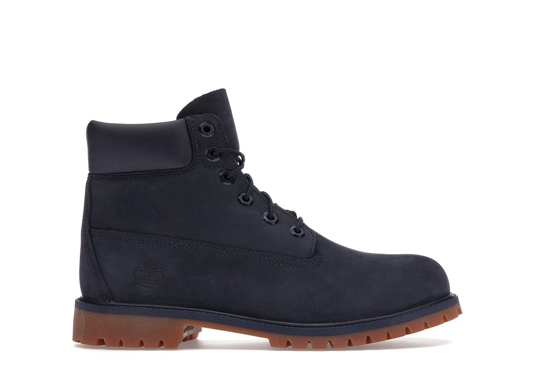Pre-owned Timberland 6" Premium Boot Navy (gs) In Navy/navy