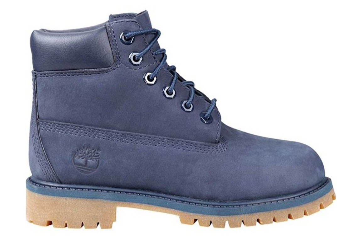 Pre-owned Timberland 6" Premium Boot Navy (ps) In Navy/navy