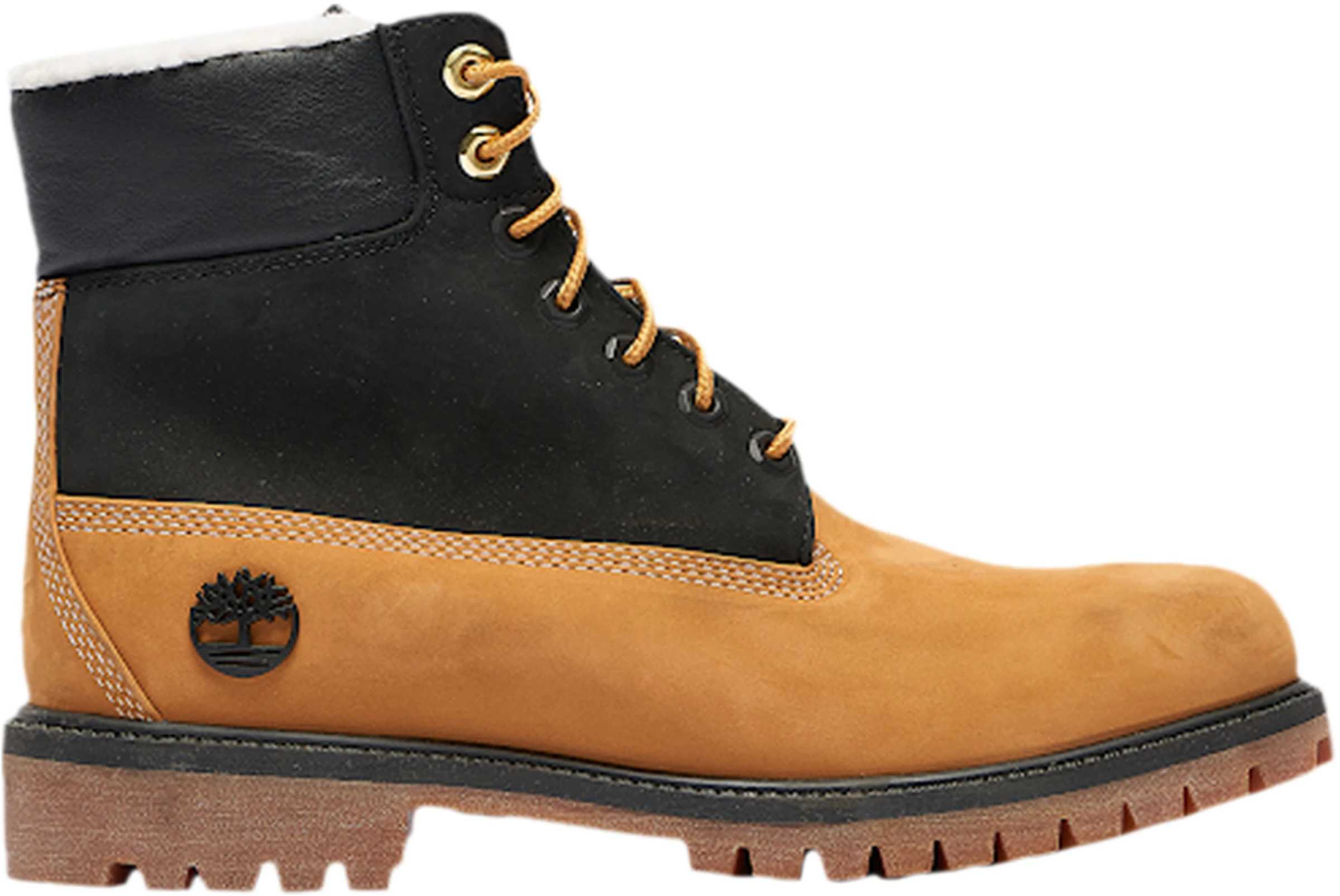 6" Boot Shearling Wheat Black (GS) - TB0A2MZY-231 - US