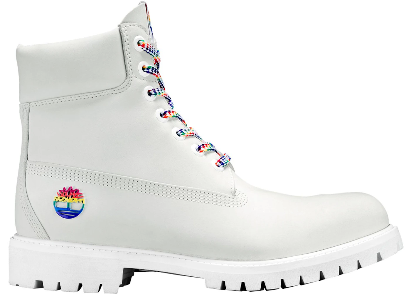 All white sale rainbow timberlands