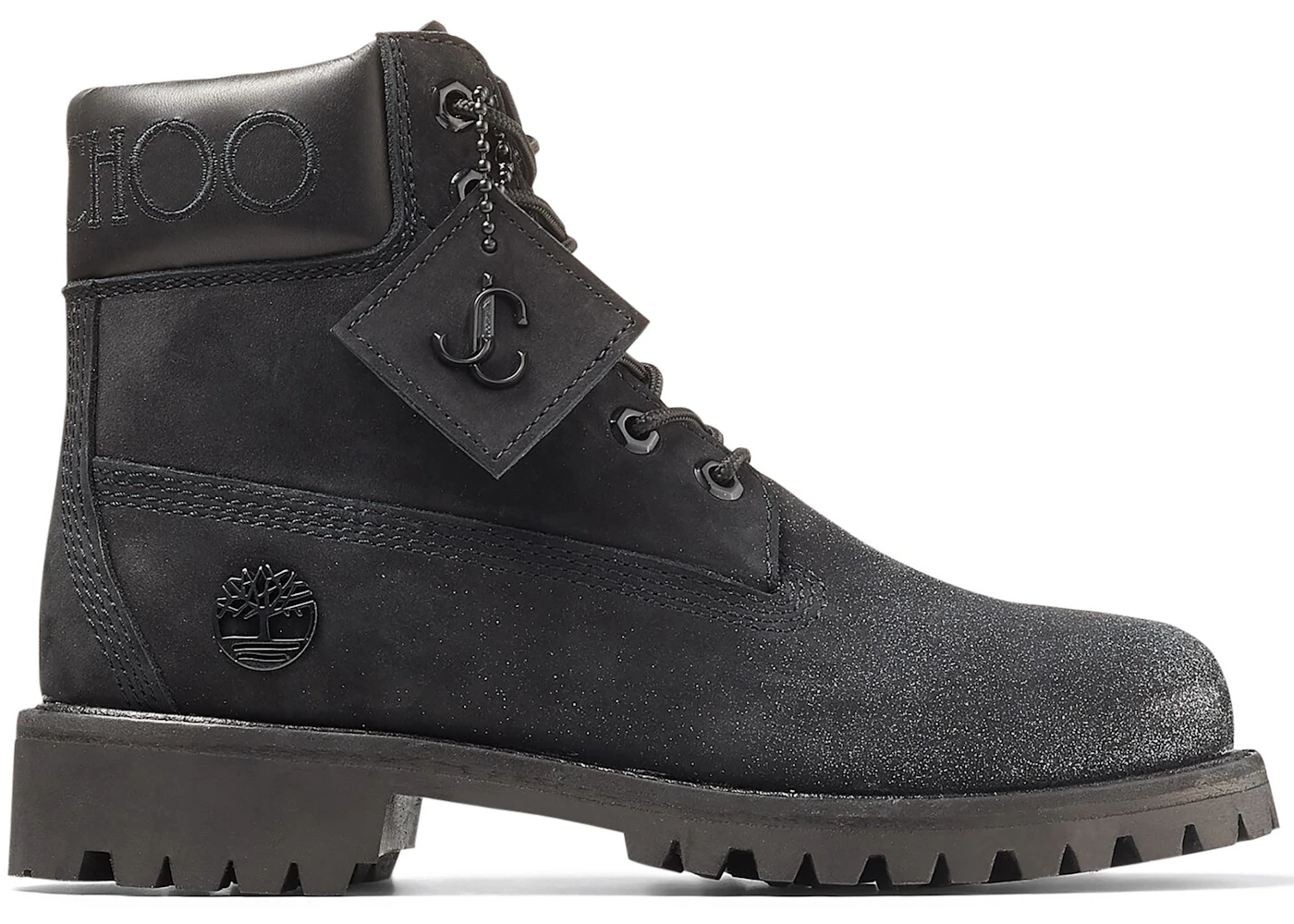 Timberland 6 Boot Jimmy Choo Premium Black Glitter Women s TB0A2JDZ001 GB