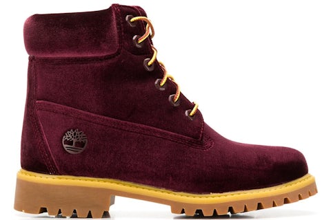 Timberland 6 Boot Off White Velvet Wine Women s TB0A1U82 US