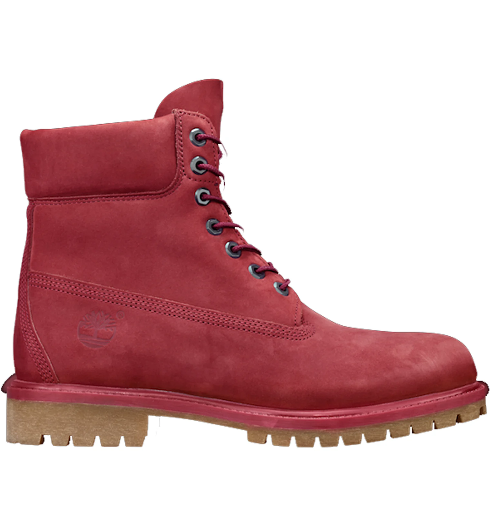 Timberland red leather boots best sale