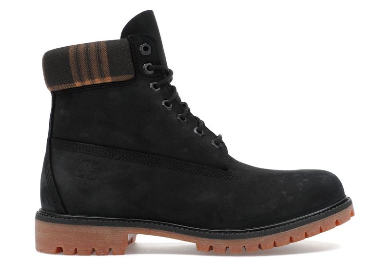 Pre-owned Timberland Men's 6" Heritage Waterproof Boot Sneakers In Black/plaid