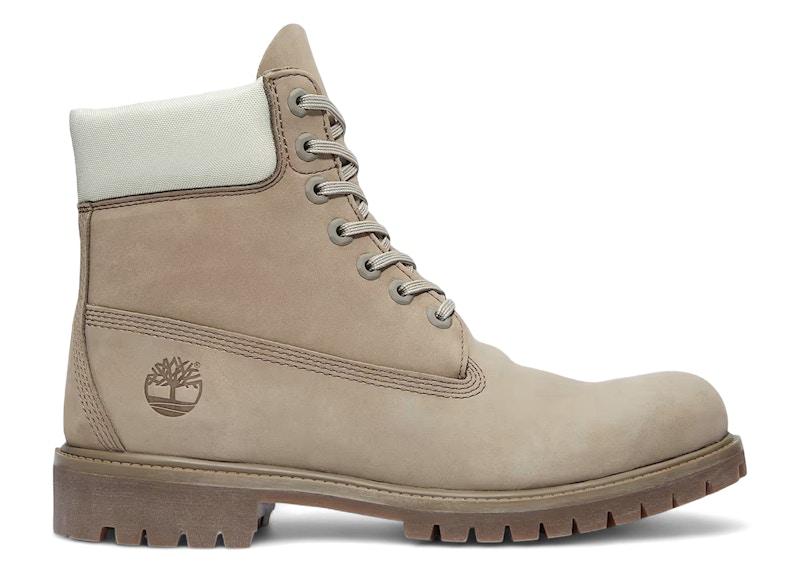 Pre-owned Timberland Men's 6" Premium Waterproof Boot Nubuck Sneakers In Grey/light Green In Multi