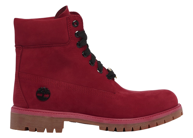 Timberland 6 Premium Waterproof Boot Medium Red Black Herren TB0A6CK4 626 DE