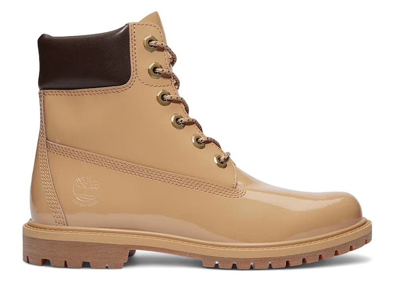 Pre-owned Timberland 6" Premium Waterproof Boot Patent Light Brown (women's) Sneakers In Light Brown Patent Leather