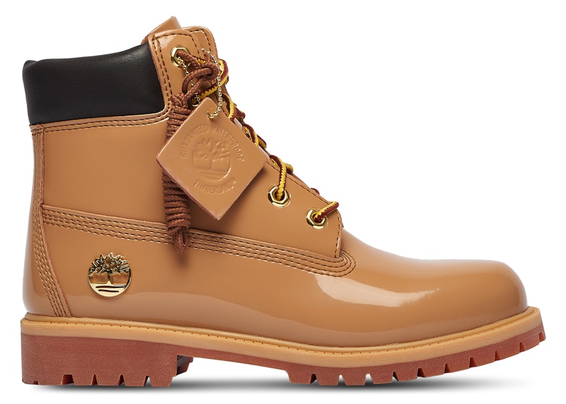 Pre-owned Timberland 6" Premium Waterproof Patent Boots Sneakers In Finch/wheat