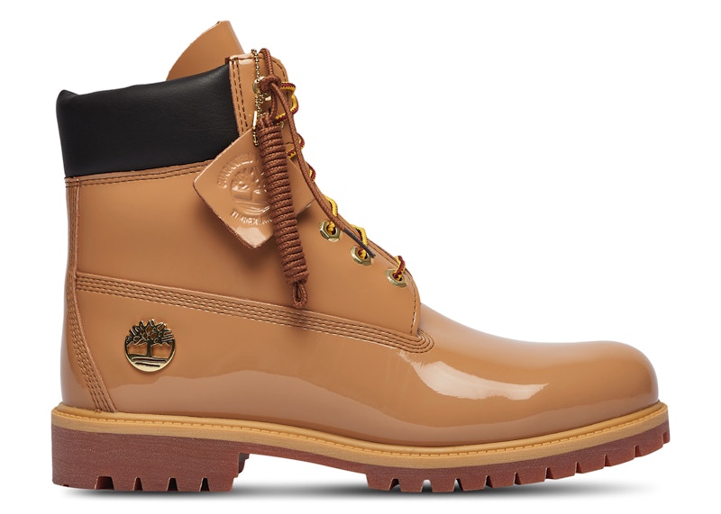 Pre-owned Timberland Men's 6" Premium Waterproof Patent Boots Sneakers In Finch/wheat