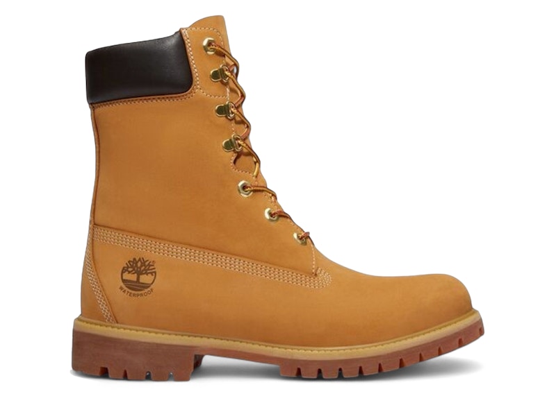 Pre-owned Timberland Men's 8" Premium Waterproof Boot Sneakers In Wheat In Sand