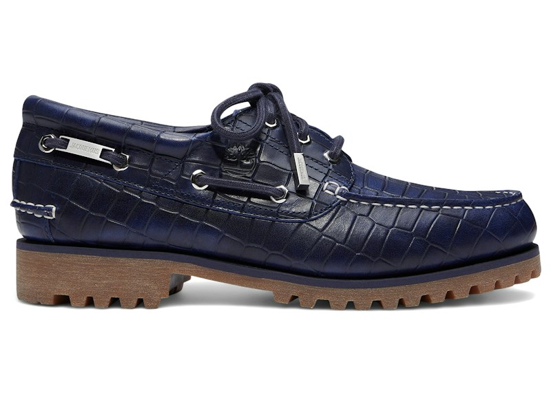 Timberland Authentic Boat Shoe Jacquemus Navy Croc Embossed