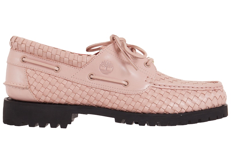 Timberland Woven Leather 3-Eye Lug Supreme Pink