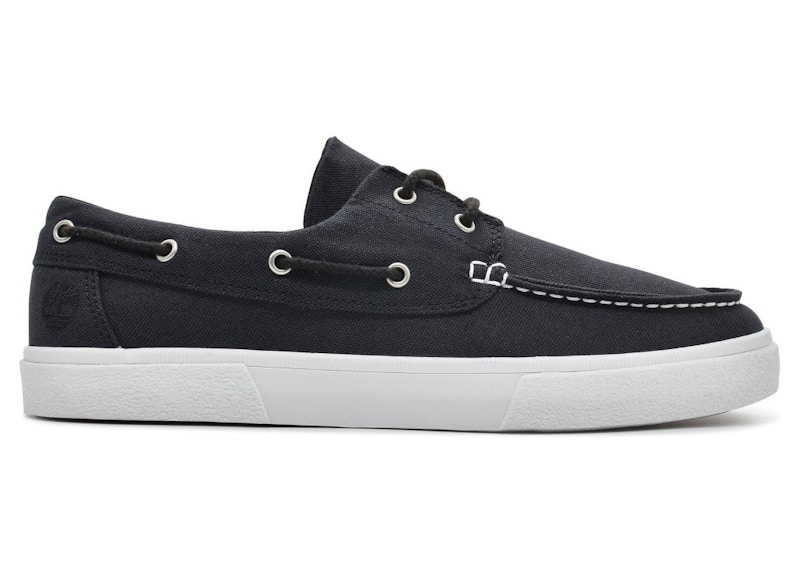 Pre-owned Timberland Men's Classic Twoeye Boat Shoe Sneakers In Black