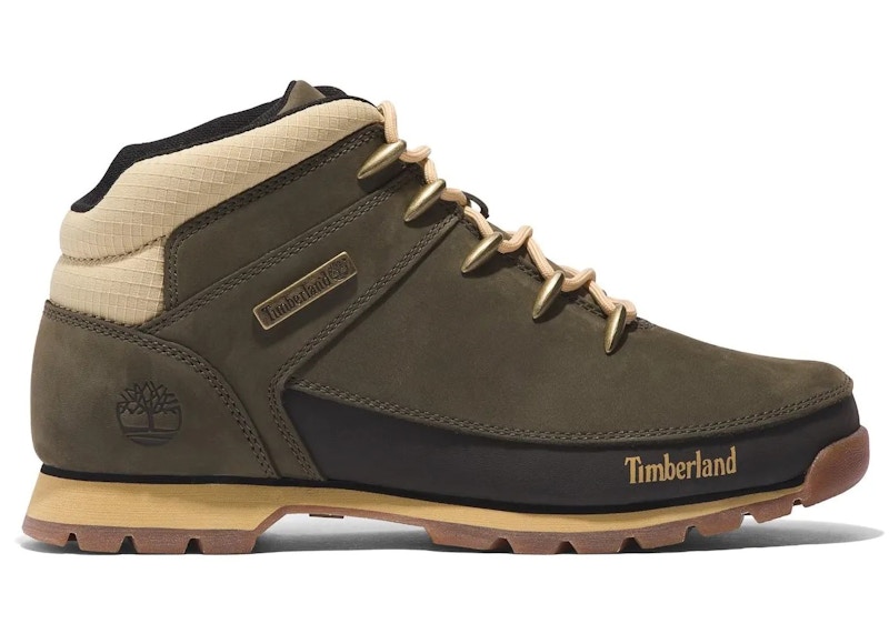 Pre-owned Timberland Men's Euro Sprint Hiker Sneakers In Green