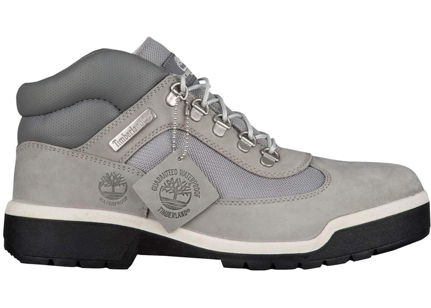 Grey timberland field best sale boots