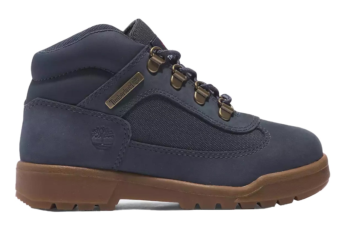Pre-owned Timberland Field Boot Mid Lace Up Dark Blue Nubuck (gs)