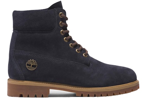 Timberland Heritage Inch Lace Up Waterproof Dark Blue Suede