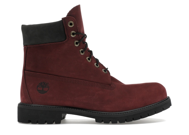 Pre-owned Timberland Men's  Premium 6 Inch Lace Up Waterproof Sneakers In Dark Port