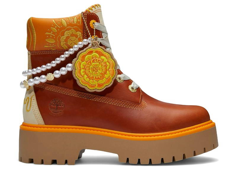 Timberland Stone Street Platform 6" Waterproof Boot Día de Muertos Rust (Women's)