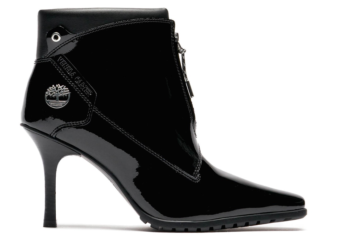 Pre-owned Timberland Zip Boot Veneda Carter Black (women's) In Black Patent Leather