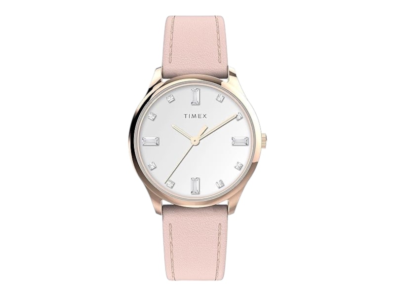 Pre-owned Timex Women's  Easy Reader Wo Tw2v76600 Watch In Brass In Gold