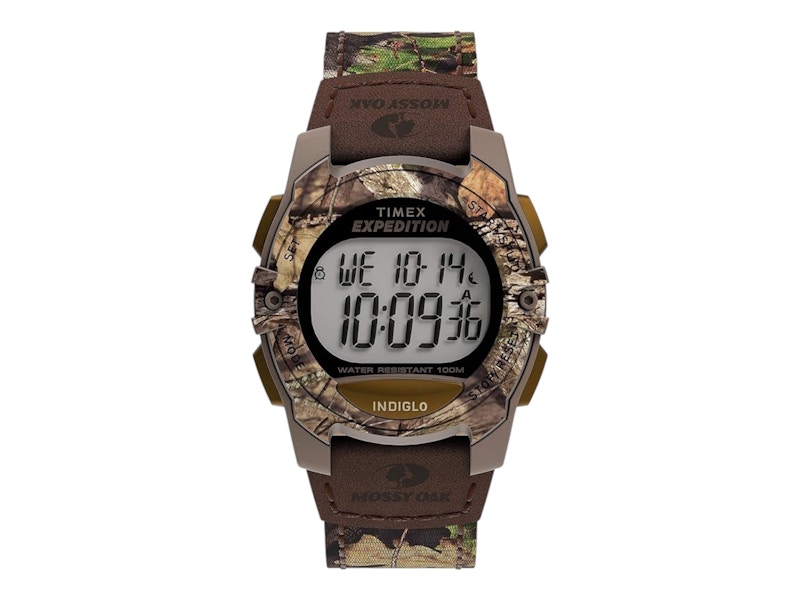 Pre-owned Timex Expedition Digital Cat Tw4b19800 Watch In Resin In Brown