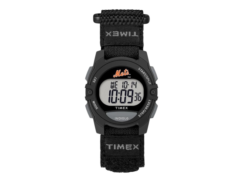 Pre-owned Timex Mlb Rivalry New York Mets Twzbmetua Watch In Polyurethane