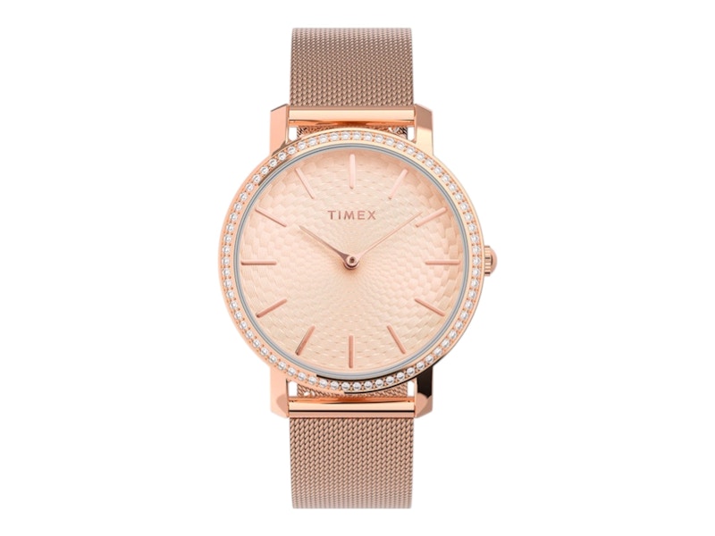 Pre-owned Timex Women's  Transcend Tw2v52500 Watch In Brass In Gold