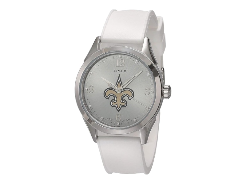 Pre-owned Timex Women's  Tribute Nfl Twzfsaiwb Watch In Brass In Gold