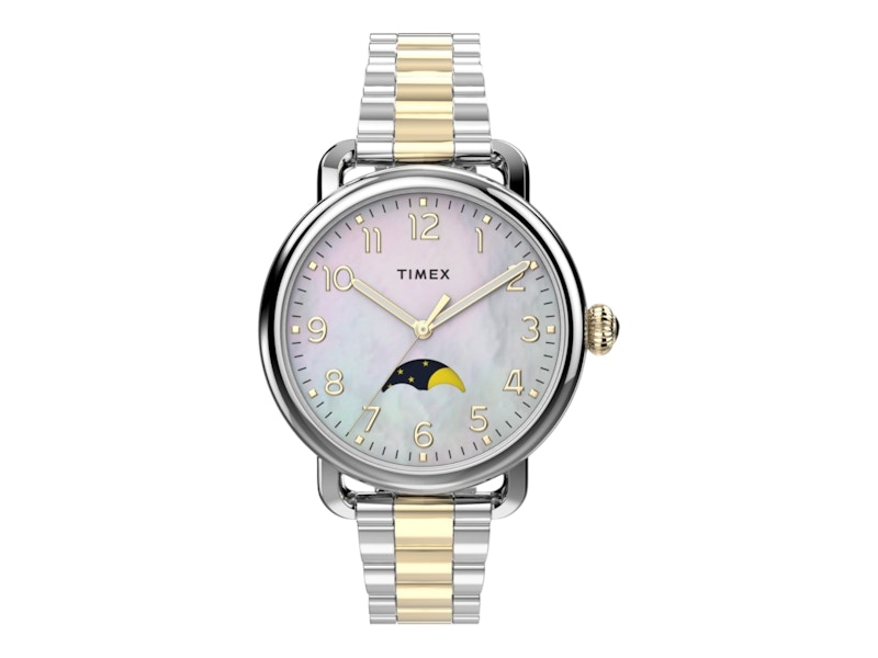 Pre-owned Timex Women's  Waterbury Standard Tw2u98400 Watch In Brass In Gold