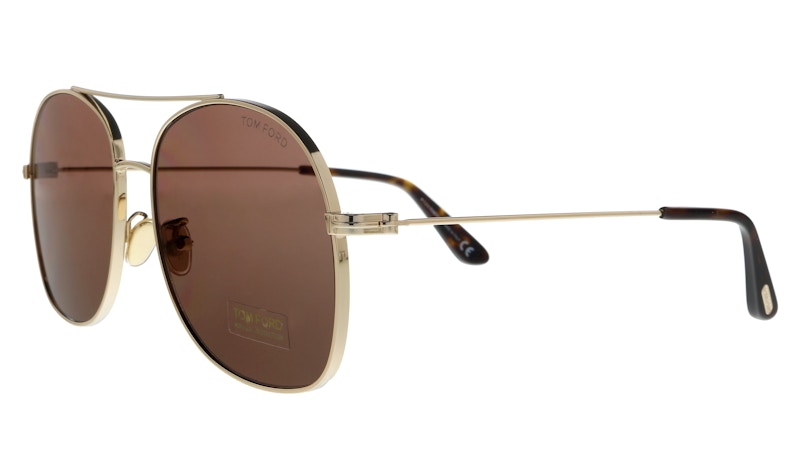 Tom Ford Peter Aviator Sunglasses TF142, Gold - LabelCentric