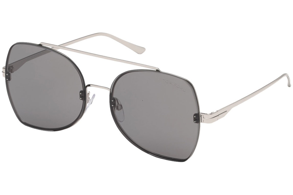 Pre-owned Tom Ford Cat Eye Sunglasses Silver (ft0656 16a)