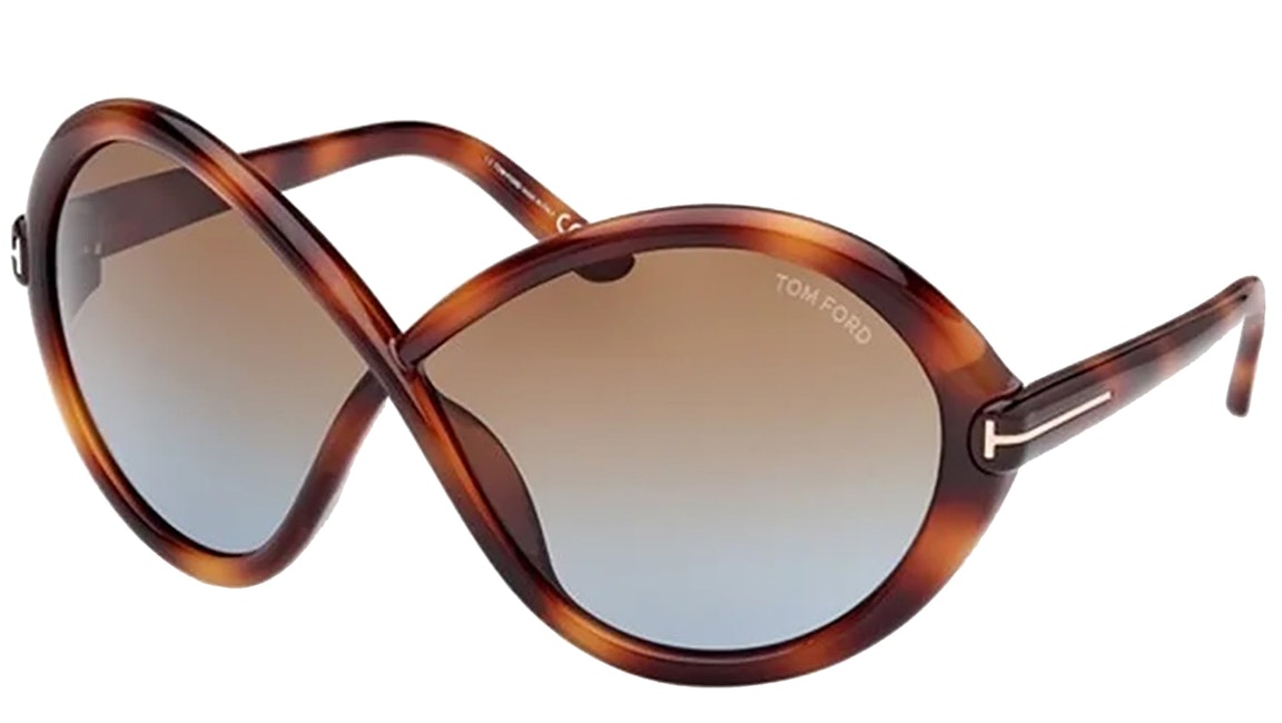 Pre-owned Tom Ford Jada Butterfly Sunglasses Brown/brown (ft1070s-53f)