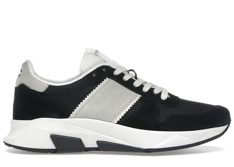 Pre-owned Tom Ford Men's Jagga Sneaker Sneakers In Black/white In Multi
