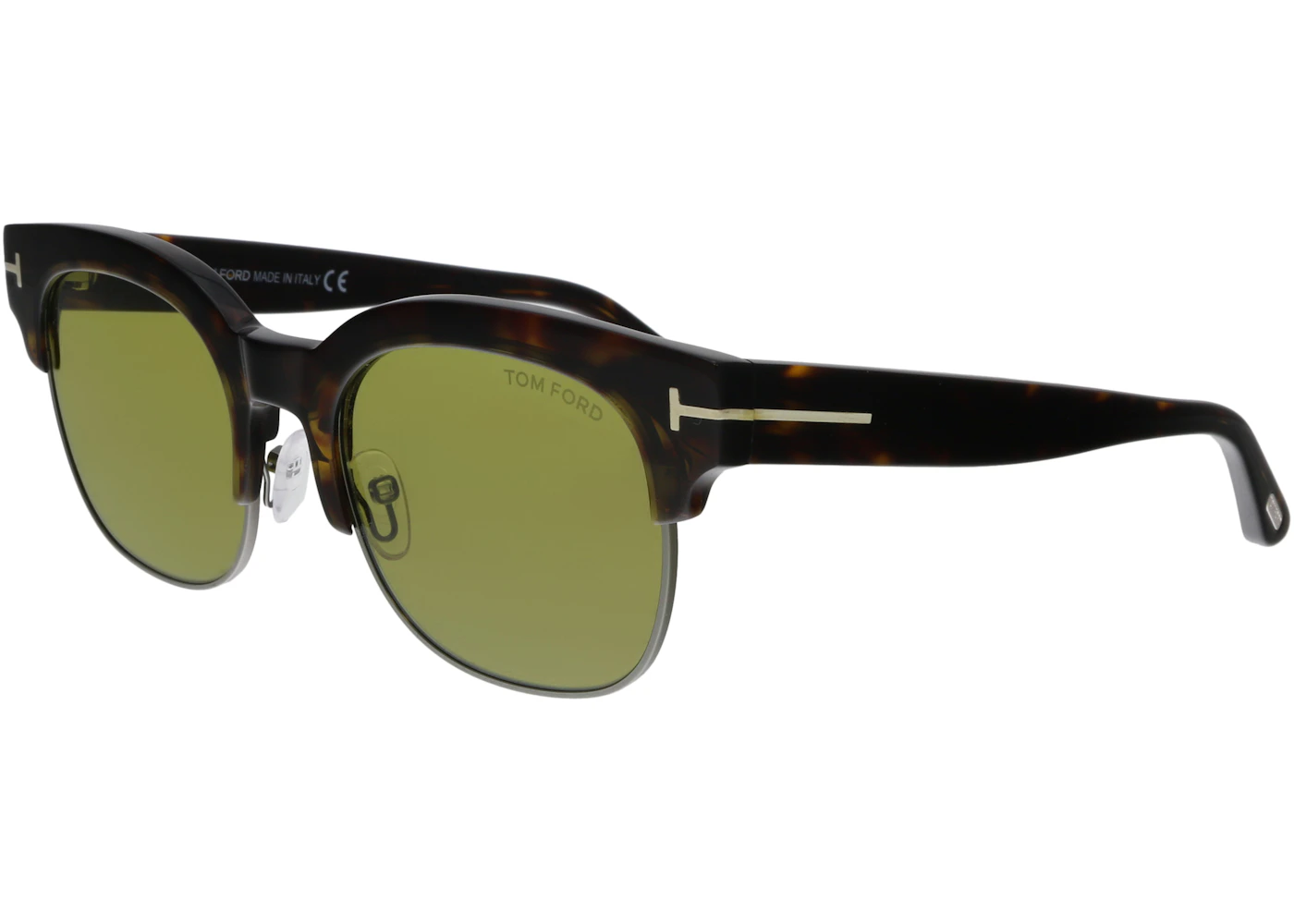 Tom Ford Rectangular Sunglasses Havana (FT0597 52N) in Acetate/Metal - US