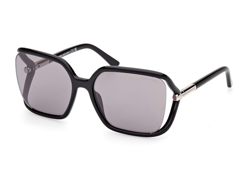 Pre-owned Tom Ford Solange Butterfly Sunglasses In Black/brown (ft1089/01c) In Multi