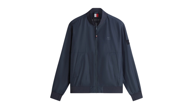 Men's Tommy Hilfiger Branded Bomber Jacket in Blue