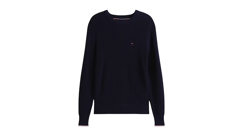 Tommy Hilfiger Rwb Rib Crewneck Neck Sweater Blue