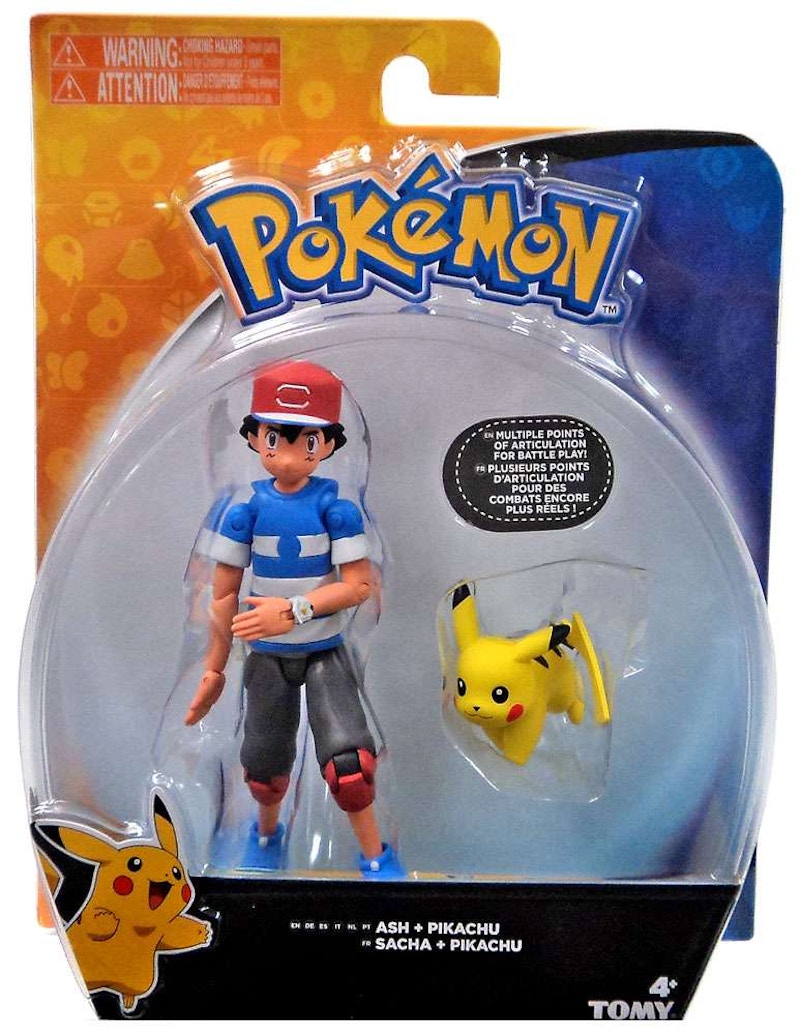 Tomy Pokemon Ash Pikachu Striped Shirt Action Figure US