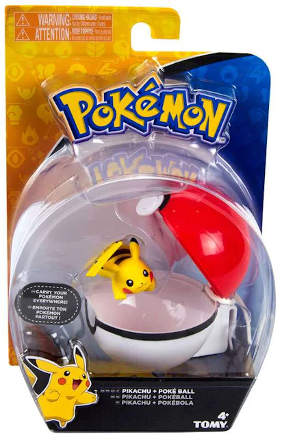 Tomy Pokemon Clip n Carry Pokeball Pikachu & Poke Ball Laying Down ...
