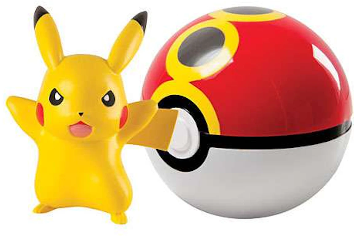 Tomy Pokemon Clip n Carry Pokeball Pikachu with Repeat Ball Figure Set
