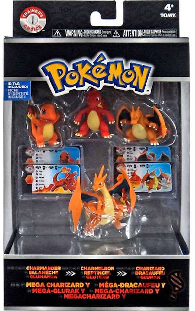 Tomy Pokemon XY Charmander, Charmeleon, Charizard & Mega Charizard Y Boxed  Mini Evolution Figure (Set of 4) - US
