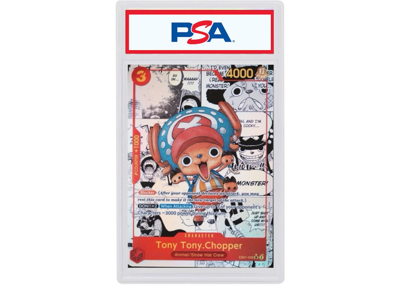 Tony Tony Chopper 2024 One Piece Manga Alternate Art (English) (Gold Text) EB01-006 (PSA or BGS Graded) - US Tony Tony Chopper 2024 One Piece Manga Alternate Art (English) (Gold Text) EB01-006 (PSA or BGS Graded) - US