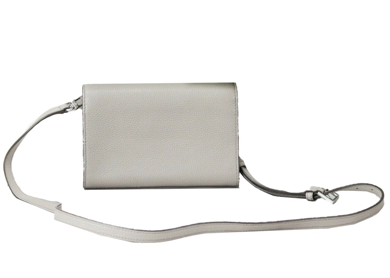 Tory Burch Britten Crossbody French Grey in Leather with Silvertone