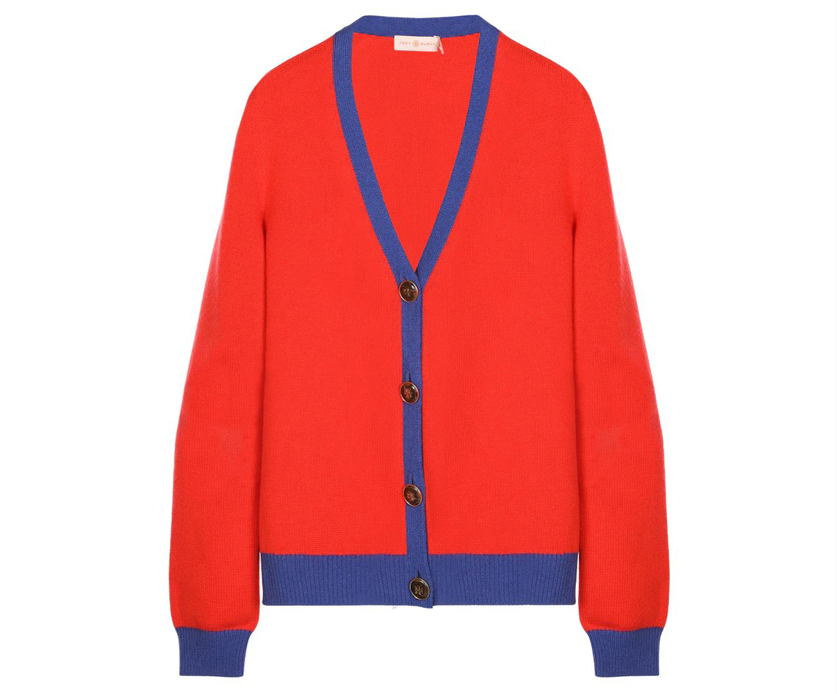 Tory Burch Color Block Cashmere Cardigan Red - SS21 - US