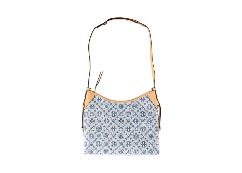 Tory Burch Denim Messenger Bag Powder Blue